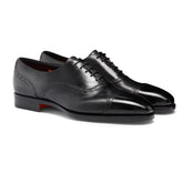 Mens black leather Oxford shoe